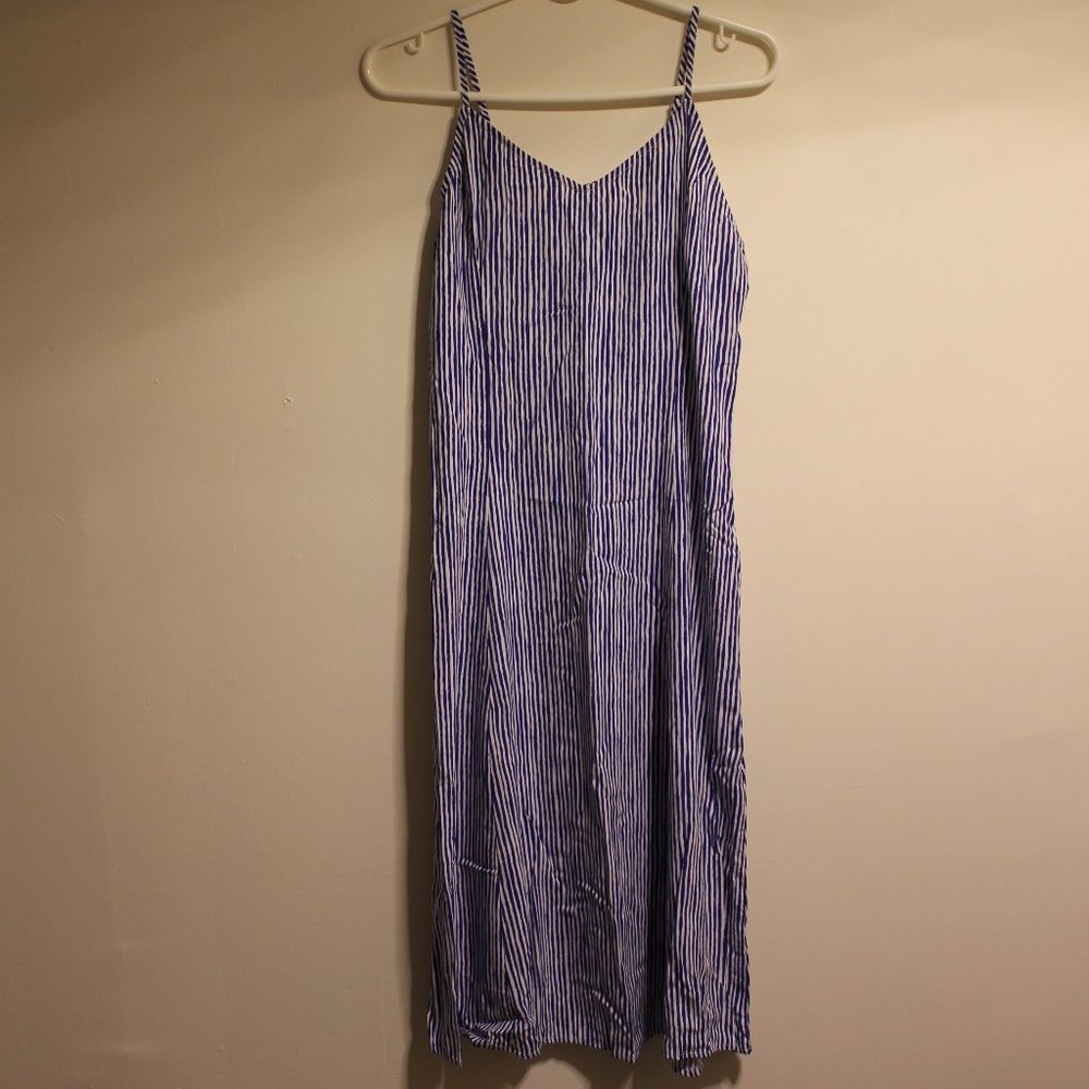 Old Navy Blue & White Striped Sundress S